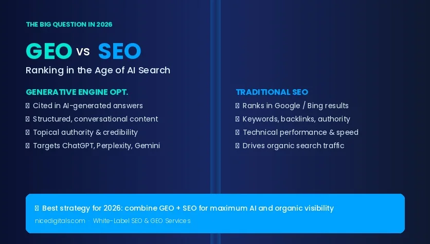 GEO vs SEO: Ranking in the Age of AI Search Image