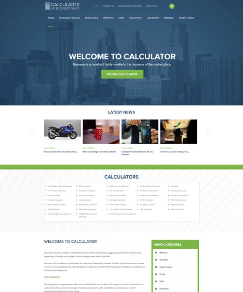 Calculator UK Business News