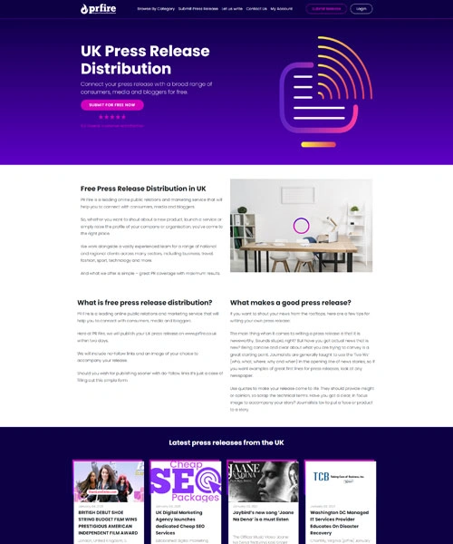 UK Press Release Distribution