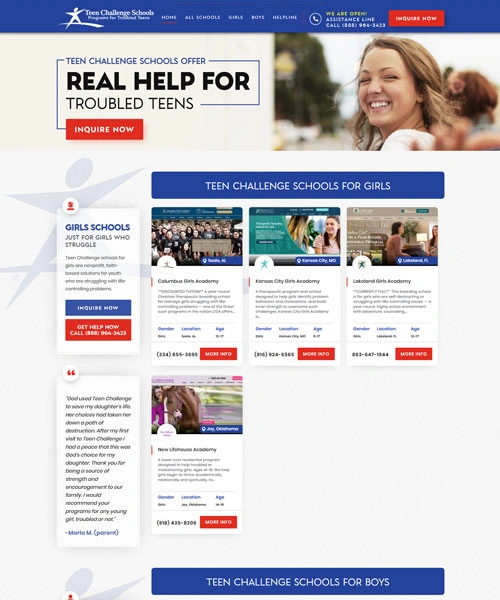 Teen Challenge Schools and Programs for Teenagers