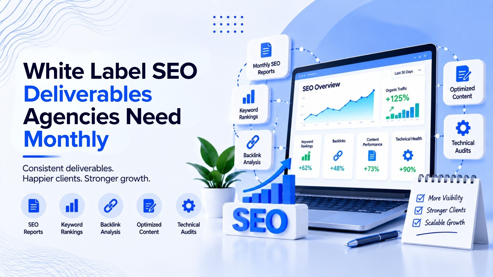 White Label SEO Partner Deliverables Every Month