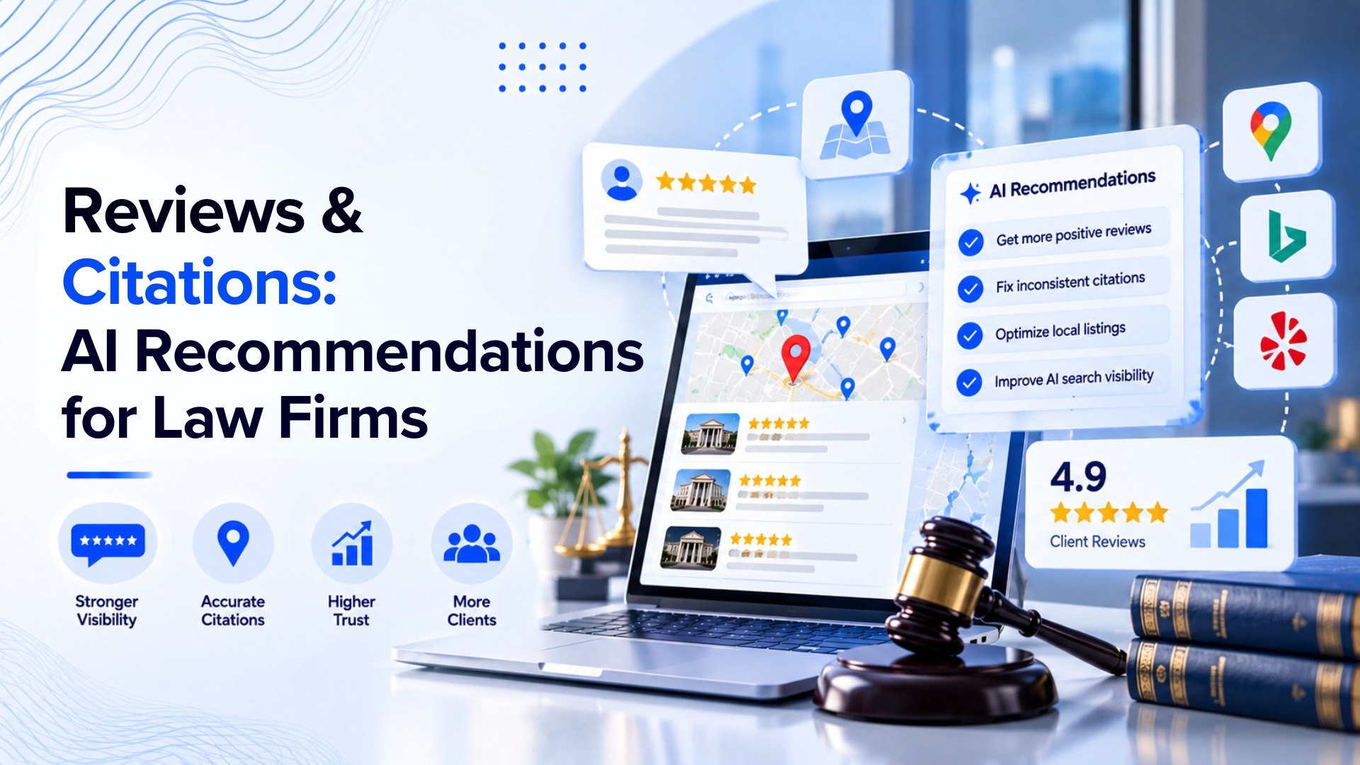 Reviews & Citations in AI Recommendations for Lawyers